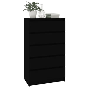 Cabinets & Cupboards Drawer Cabinet Black 60X36x103 Cm Engineered Wood