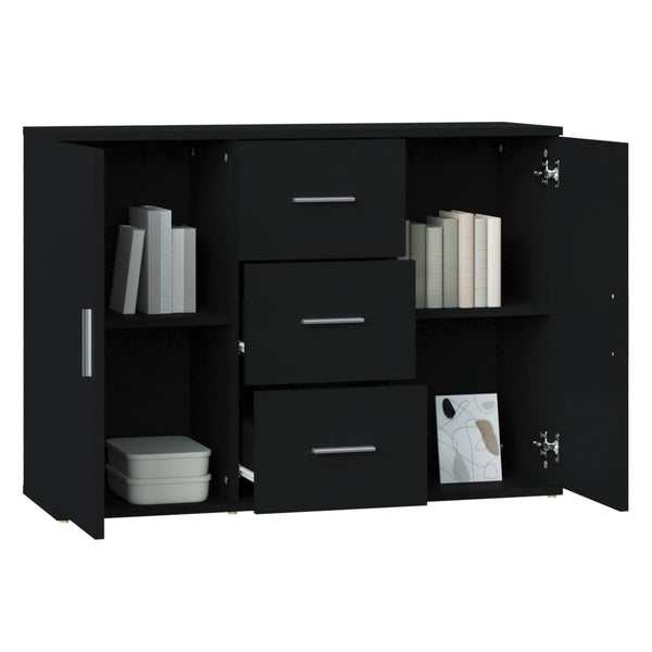 Sideboards & Buffets Sideboard Black 91X29.5X65 Cm Engineered Wood