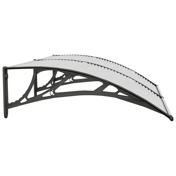 Door Canopy Black And Transparent 150X80 Cm Polycarbonate