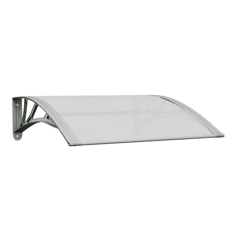 Awning & Canopy Parts Door Canopy Grey And Transparent 80X80 Cm Polycarbonate