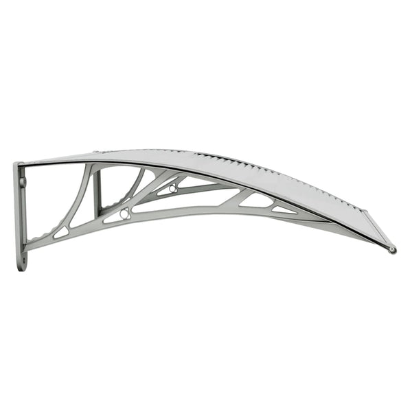 Awning & Canopy Parts Door Canopy Grey And Transparent 80X80 Cm Polycarbonate