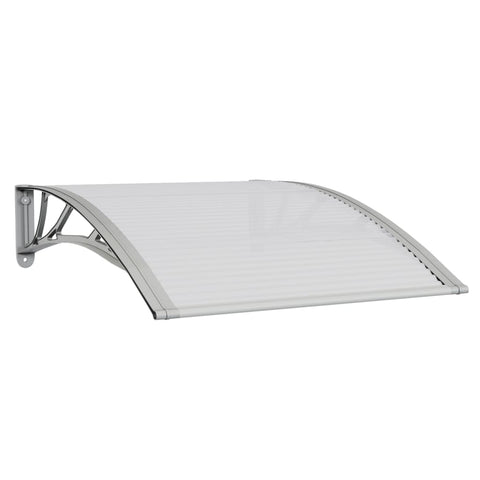 Awning & Canopy Parts Door Canopy Grey And Transparent 100X80 Cm Polycarbonate