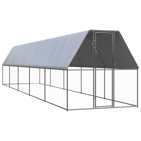 Small Animal Cages & Hutches Outdoor Chicken Cage 2X10x2 M Galvanised Steel