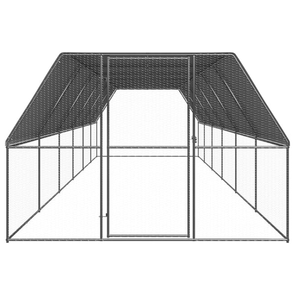 Small Animal Cages & Hutches Outdoor Chicken Cage 3X12x2 M Galvanised Steel