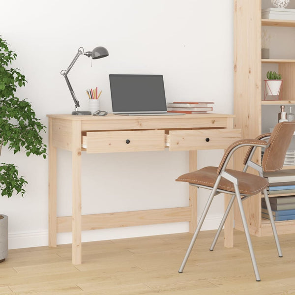 Home Office Desks Desk With Drawers 100X50x78 Cm Solid Wood Pine