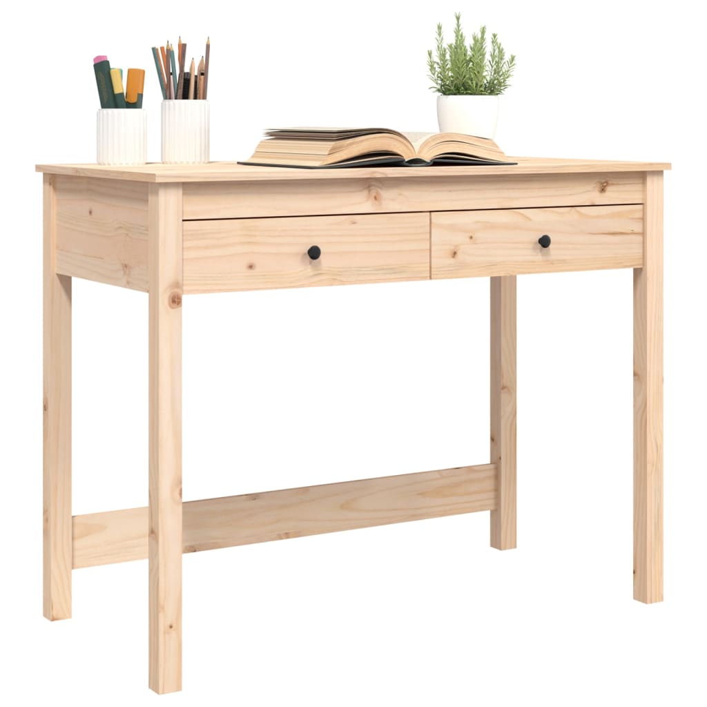 Home Office Desks Desk With Drawers 100X50x78 Cm Solid Wood Pine