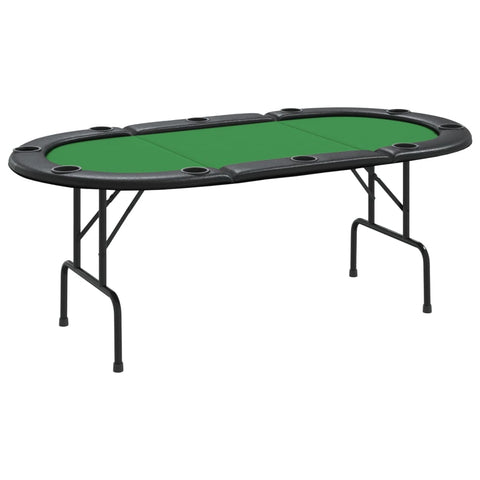 Camping Tables 10 Player Folding Poker Table Green 206X106x75 Cm