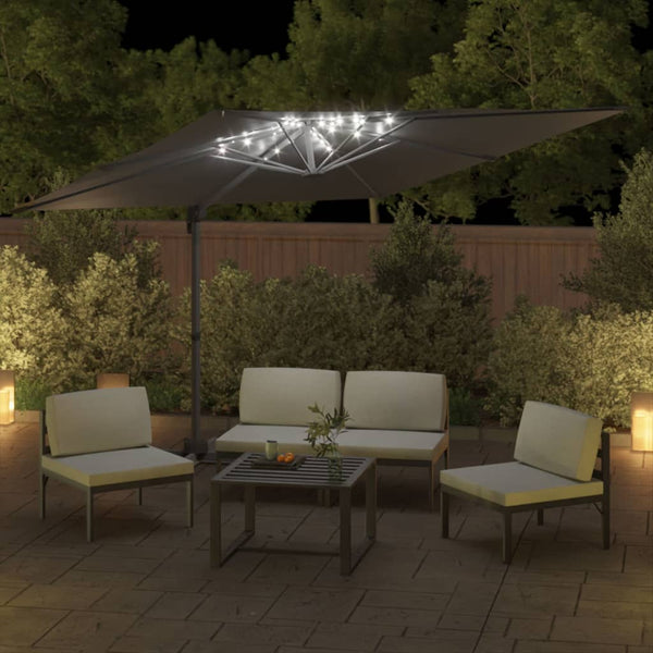 Patio Umbrellas Led Cantilever Umbrella Anthracite 400X300 Cm