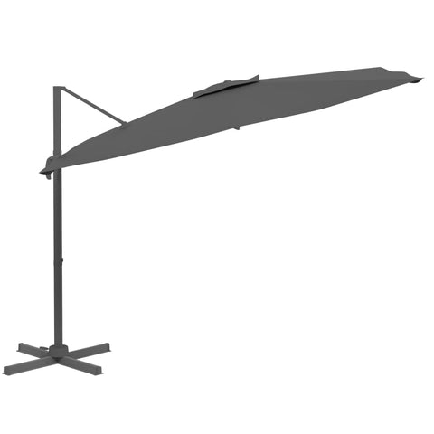 Patio Umbrellas Led Cantilever Umbrella Anthracite 400X300 Cm