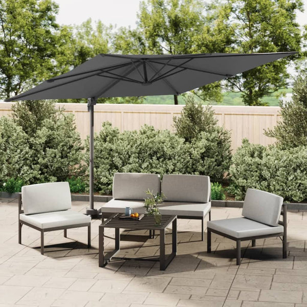 Patio Umbrellas Led Cantilever Umbrella Anthracite 400X300 Cm