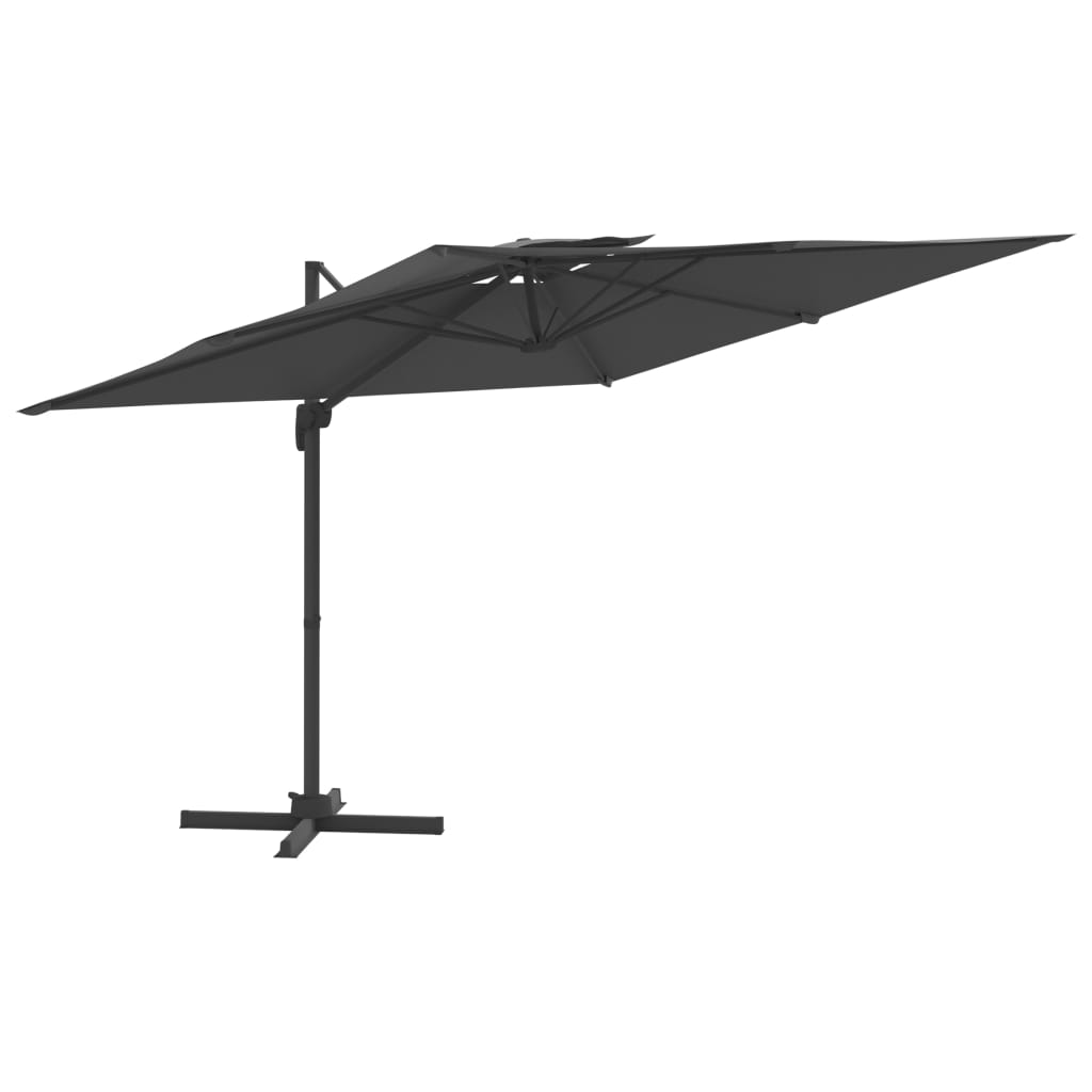 Patio Umbrellas Double Top Cantilever Umbrella Anthracite 400X300 Cm