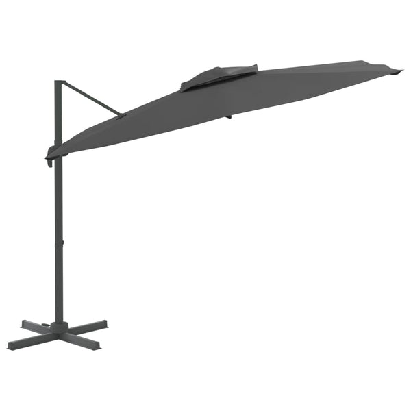 Patio Umbrellas Double Top Cantilever Umbrella Anthracite 400X300 Cm