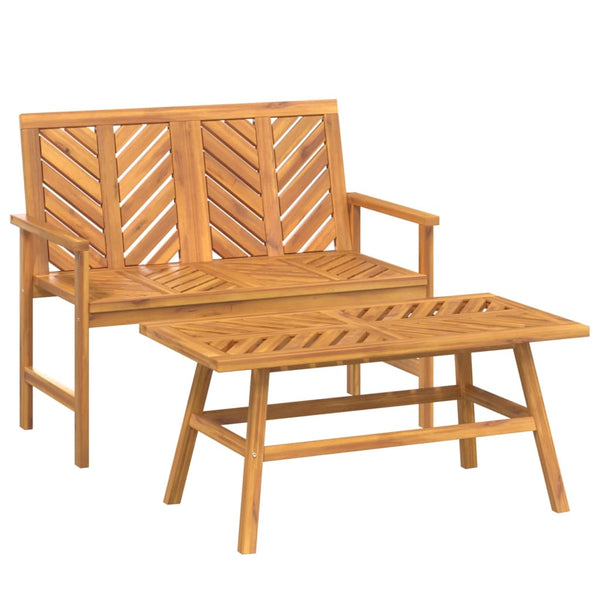 Patio Furniture Sets 2 Piece Garden Lounge Set Solid Wood Acacia