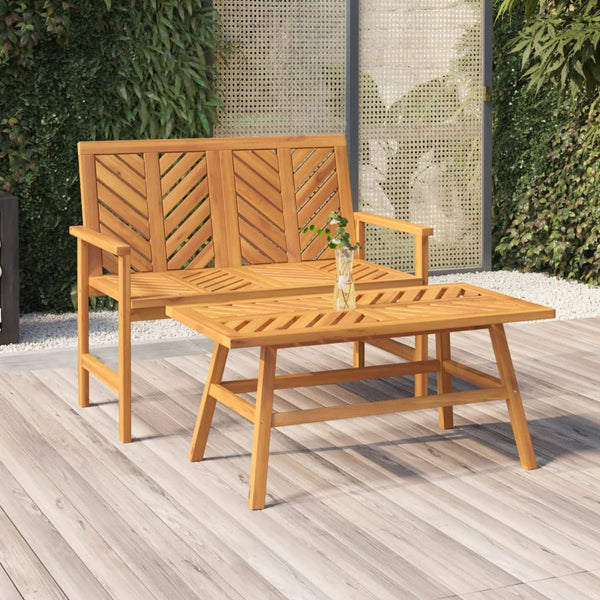 Patio Furniture Sets 2 Piece Garden Lounge Set Solid Wood Acacia