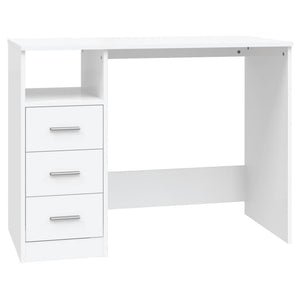 Home Office Desks Desk With Drawers White 102X50x76 Cm Engineered Wood