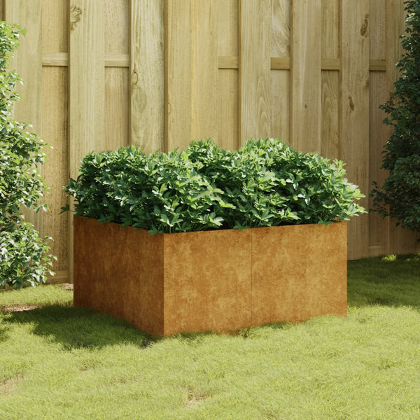 Baskets, Pots, Window Boxes Planter 80X80x40 Cm Corten Steel