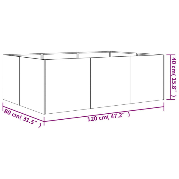 Raised Garden Beds Garden Raised Bed 120X80x40 Cm Corten Steel