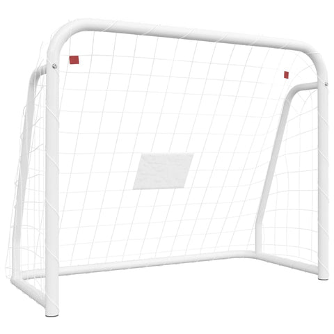 Soccer Goals Football Goal With Net White 125X96x60 Cm Steel&Polyester