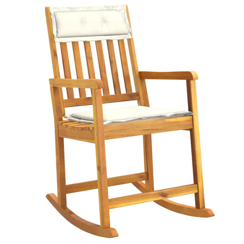 Chairs Rocking Chair With Cushions Solid Wood Acacia