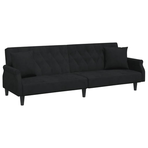 Sofa Beds Sofa Bed With Armrests Black Velvet