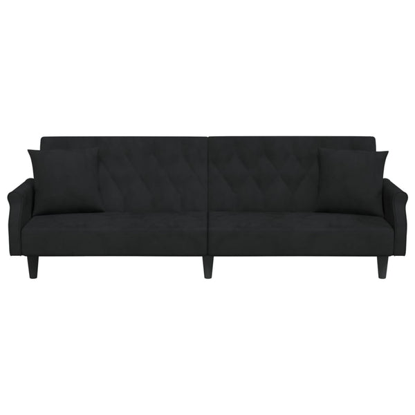 Sofa Beds Sofa Bed With Armrests Black Velvet