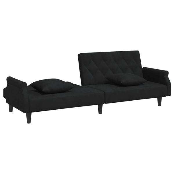 Sofa Beds Sofa Bed With Armrests Black Velvet