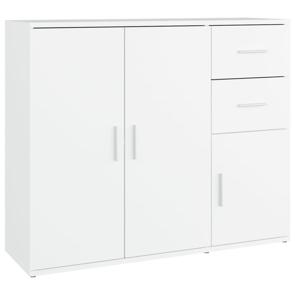 Sideboards & Buffets Sideboard White 91X29.5X75 Cm Engineered Wood