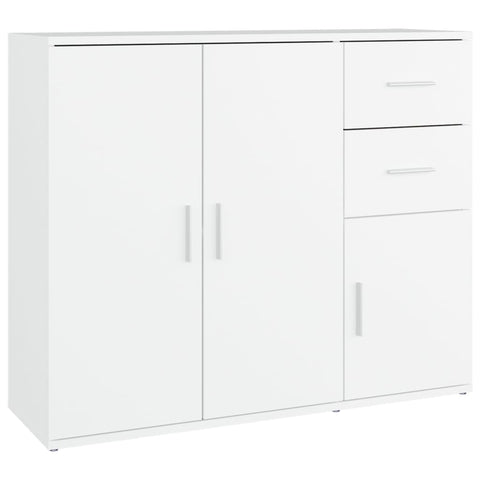 Sideboards & Buffets Sideboard White 91X29.5X75 Cm Engineered Wood