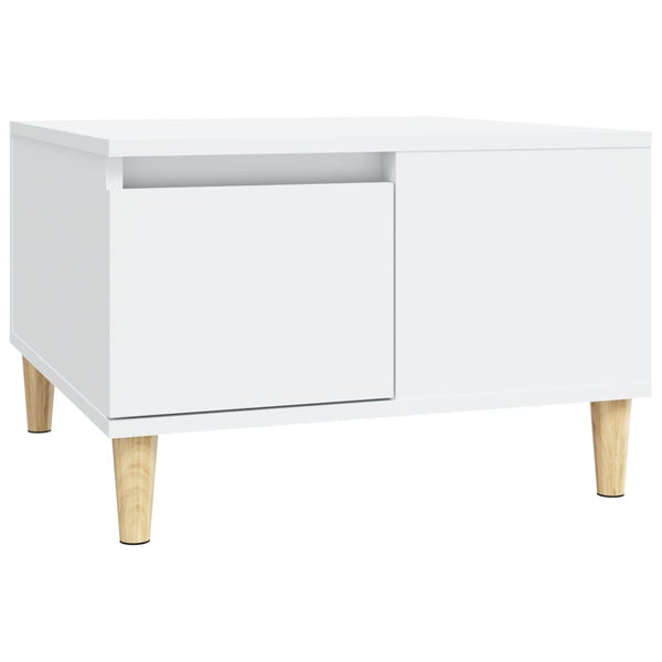 Coffee Tables Coffee Table White 55X55x36.5 Cm Engineered Wood