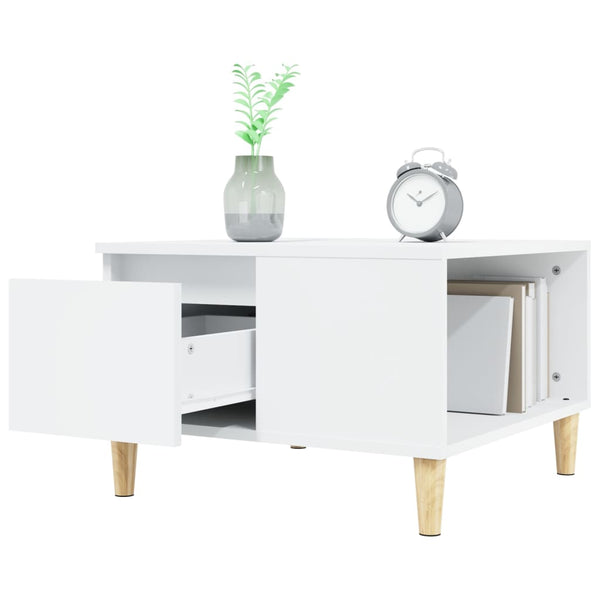 Coffee Tables Coffee Table White 55X55x36.5 Cm Engineered Wood