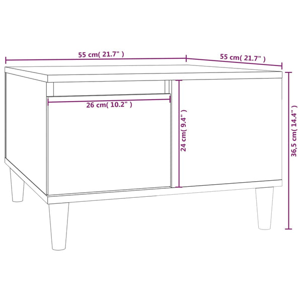 Coffee Tables Coffee Table White 55X55x36.5 Cm Engineered Wood