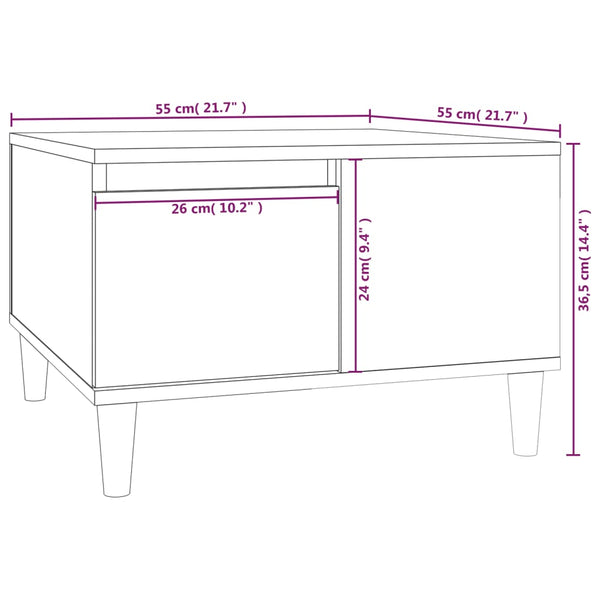 Coffee Tables Coffee Table High Gloss White 55X55x36.5 Cm Engineered Wood