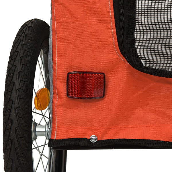 Trailers Pet Bike Trailer Orange And Grey Oxford Fabric Iron