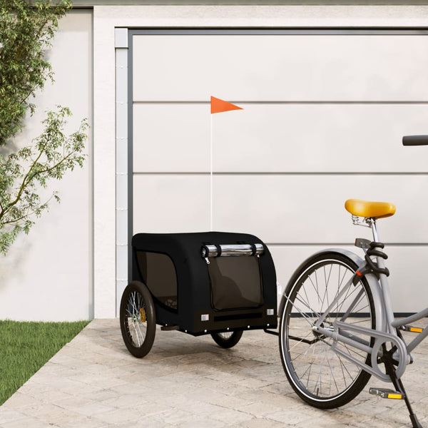 Trailers Pet Bike Trailer Black Oxford Fabric And Iron