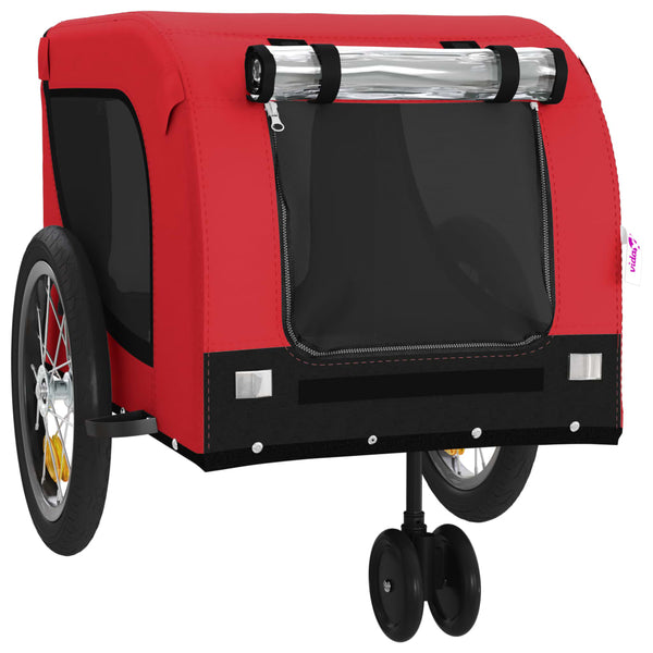 Trailers Pet Bike Trailer Red And Black Oxford Fabric Iron