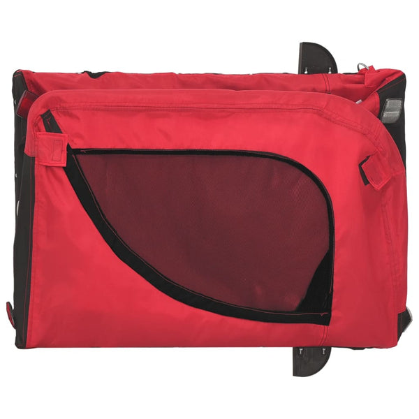 Trailers Pet Bike Trailer Red And Black Oxford Fabric Iron