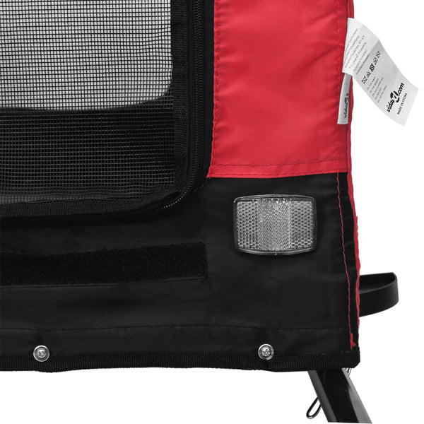 Trailers Pet Bike Trailer Red And Black Oxford Fabric Iron