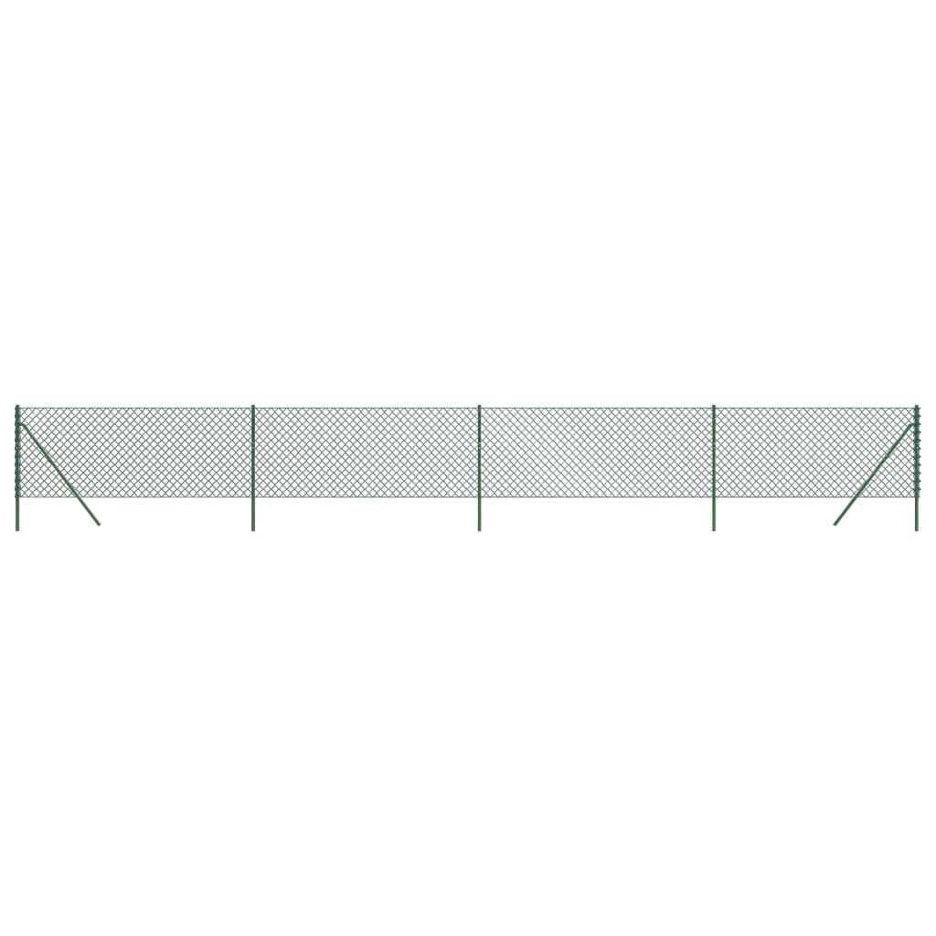 Fence Panels Chain Link Fence Green 1X10 M