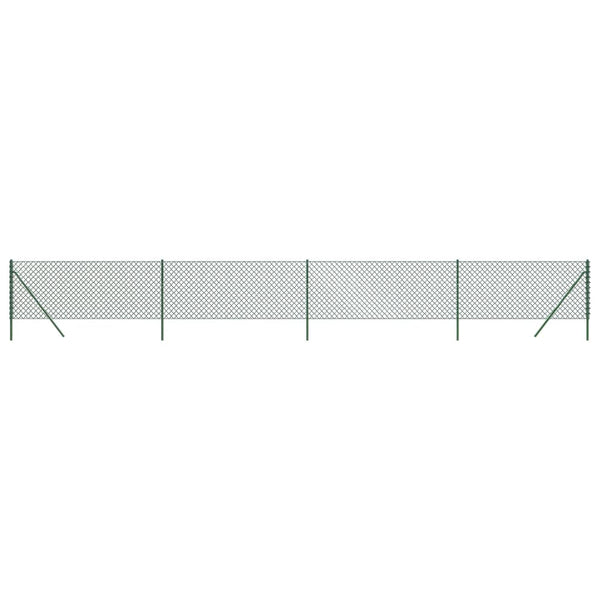 Fence Panels Chain Link Fence Green 1X10 M