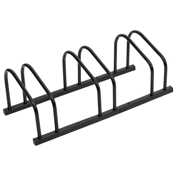 Bicycle Stands & Storage Bike Rack For 3 Bikes Black Steel