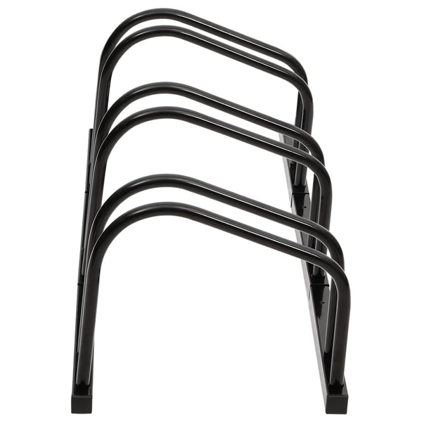 Bicycle Stands & Storage Bike Rack For 3 Bikes Black Steel