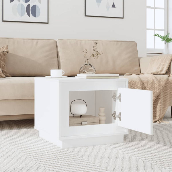 Coffee Tables Coffee Table White 51X50x44 Cm Engineered Wood