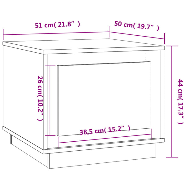 Coffee Tables Coffee Table White 51X50x44 Cm Engineered Wood