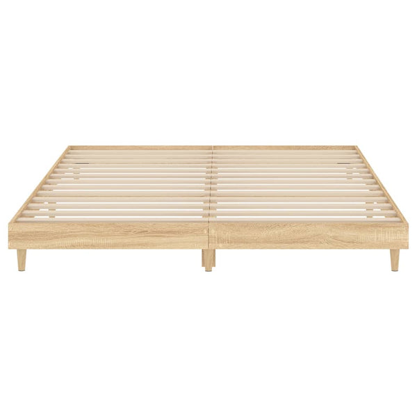 King Bed Frames Bed Frame Sonoma Oak 183X203 Cm King Size Engineered Wood