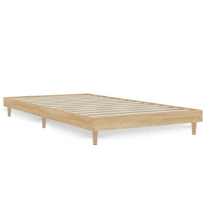 Single Bed Frames Bed Frame Sonoma Oak 92X187 Cm Single Size Engineered Wood