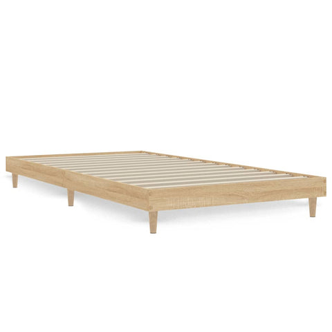 Single Bed Frames Bed Frame Sonoma Oak 92X187 Cm Single Size Engineered Wood