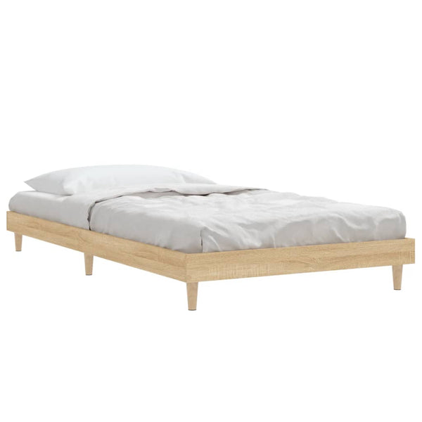 Single Bed Frames Bed Frame Sonoma Oak 92X187 Cm Single Size Engineered Wood