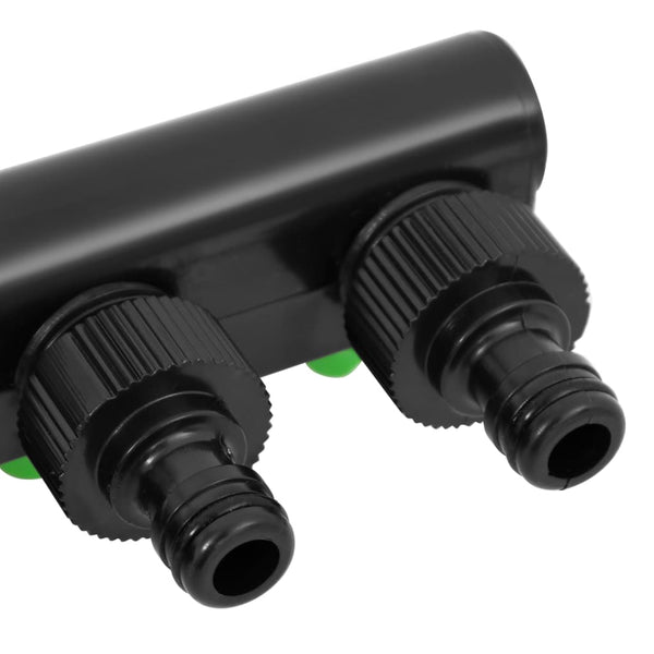 Connectors, Valves & Accessories 4 Way Tap Adaptor Green And Black 19.5X6x11 Cm Abs & Pp