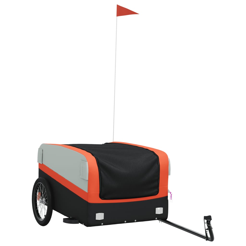 Trailers Bike Trailer Black And Orange 45 Kg Iron