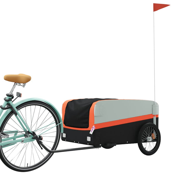 Trailers Bike Trailer Black And Orange 45 Kg Iron